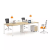 Switch – 4 Person Workstation White Frame